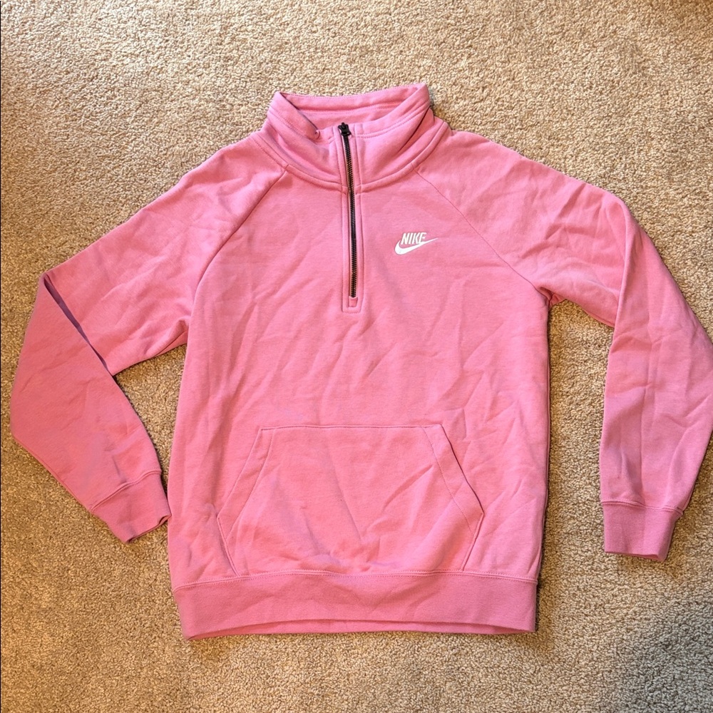 Nike Pink Quarter-Zip Pullover